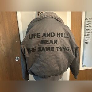 Black Get Some Sleep Bomber jacket